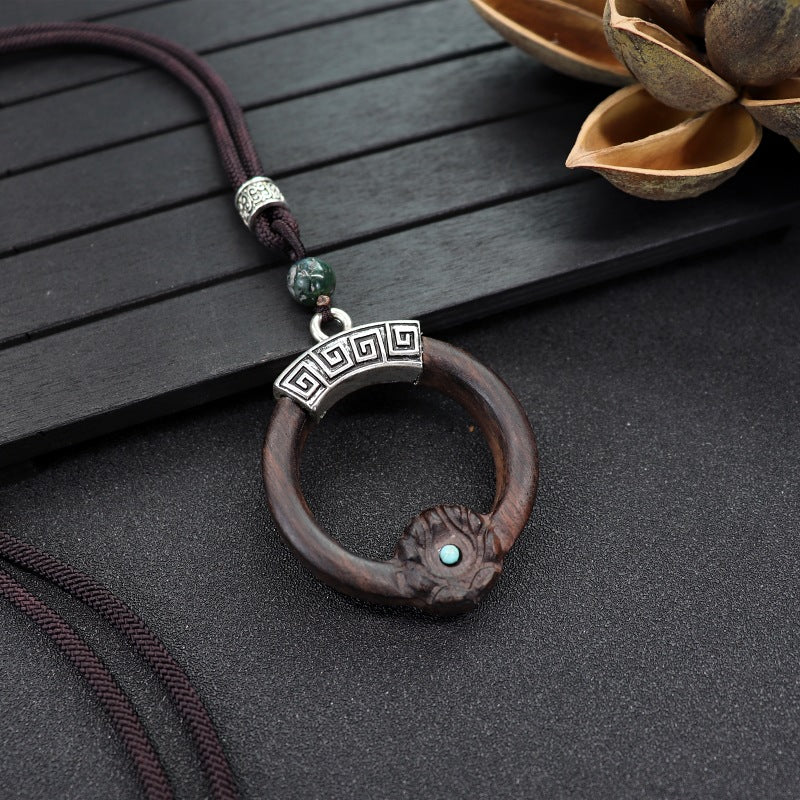 Women's Simple Zen Sweater Chain Cotton Linen Pendants