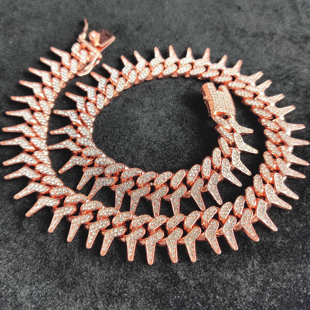 Grotesque Hip Hop Unilateral Jing Thorn Comb Shape Necklaces