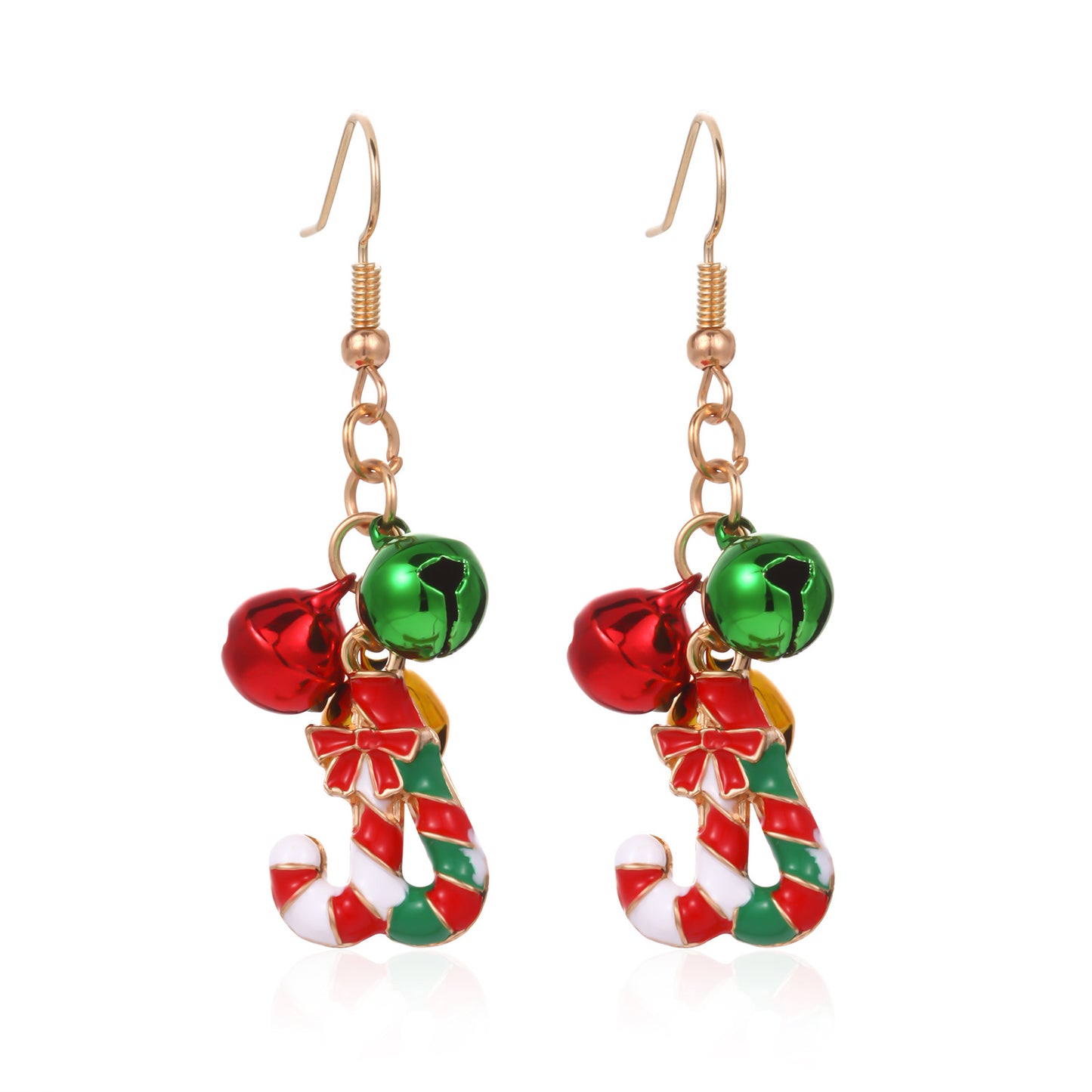 Christmas Female Creative Fashion Dripping Oil Tree Earrings