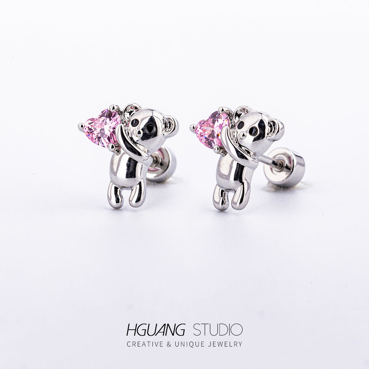 Titanium Steel Gold Girly Style Ear Earrings