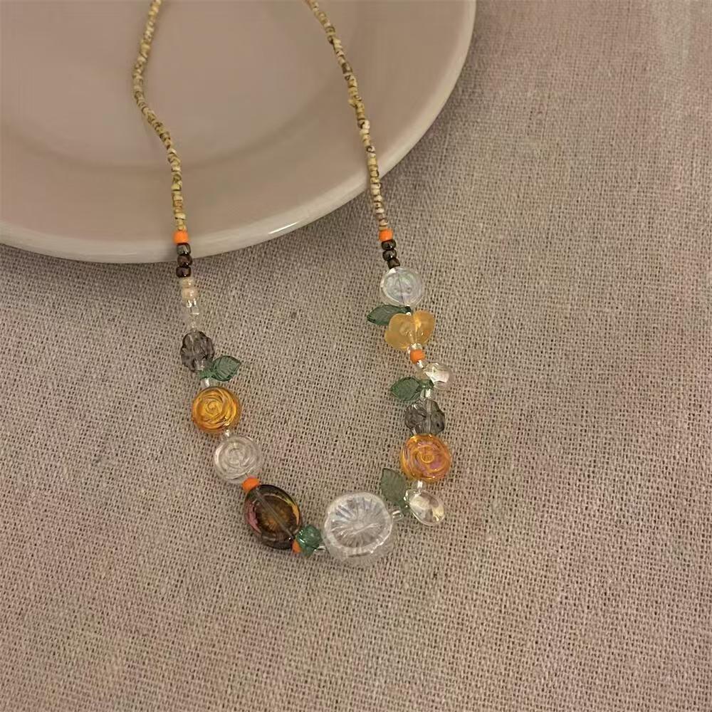 Female Ethnic Colorful Personality Niche Retro Necklaces