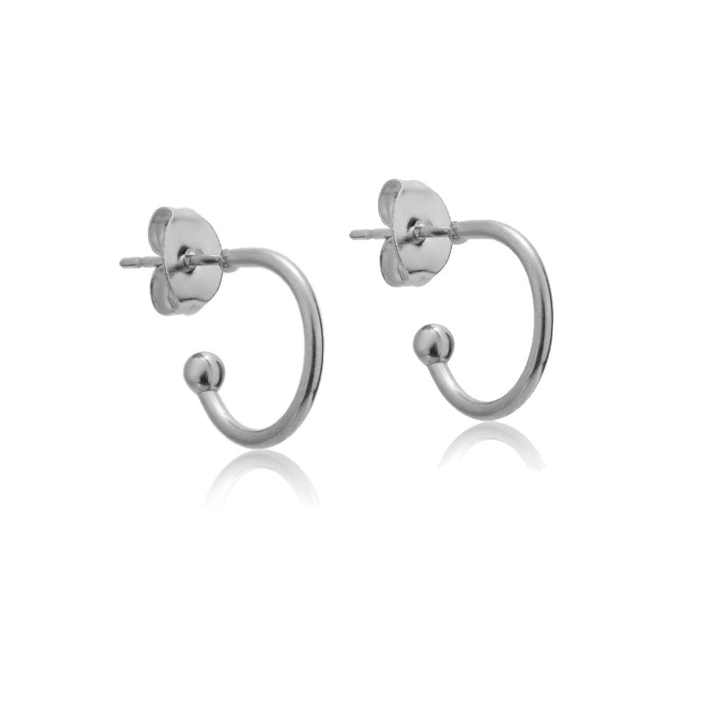 Shaped Titanium Steel Ear Personalized Twist Earrings