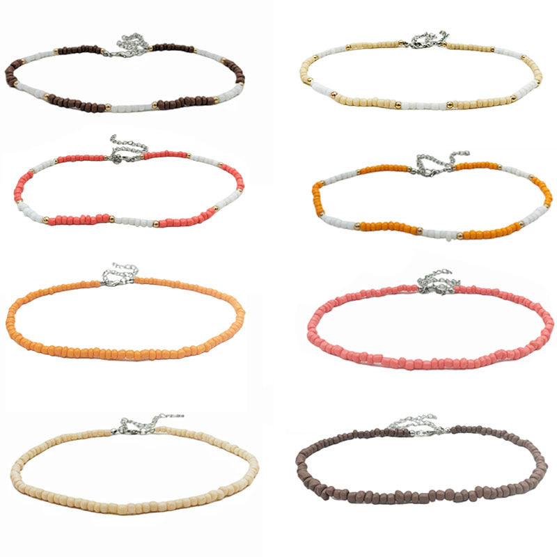 Bohemian Rainbow Handmade Fashion Color Bead Necklaces