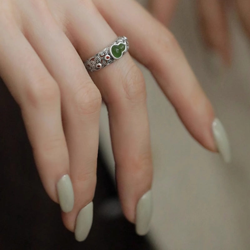 Chinese Style Gourd Female Niche Ethnic Rings