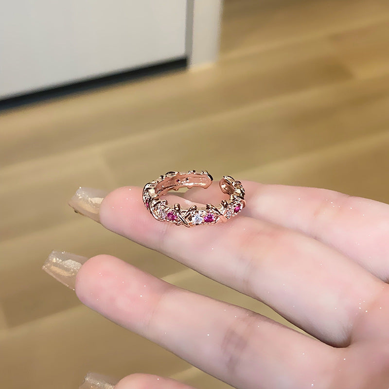 Women's Retro Affordable Luxury Cross Kaleidoscope Colorful Rings