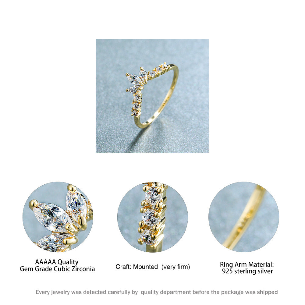 Hollow Fashion Gold Oval Female Simple Personality Niche Rings