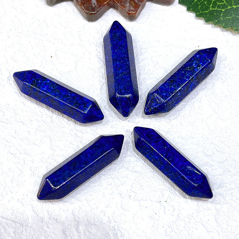 Stone Crystal Bullet Double Pointed Hexagon Prism Pendants