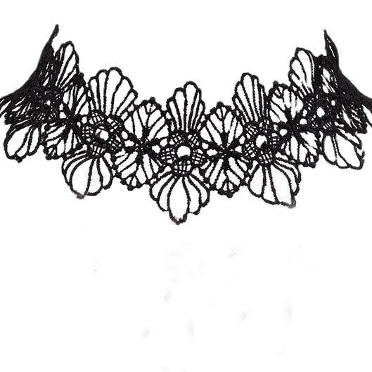 Women's Collar Lace Simple Black Clavicle Chain Necklaces