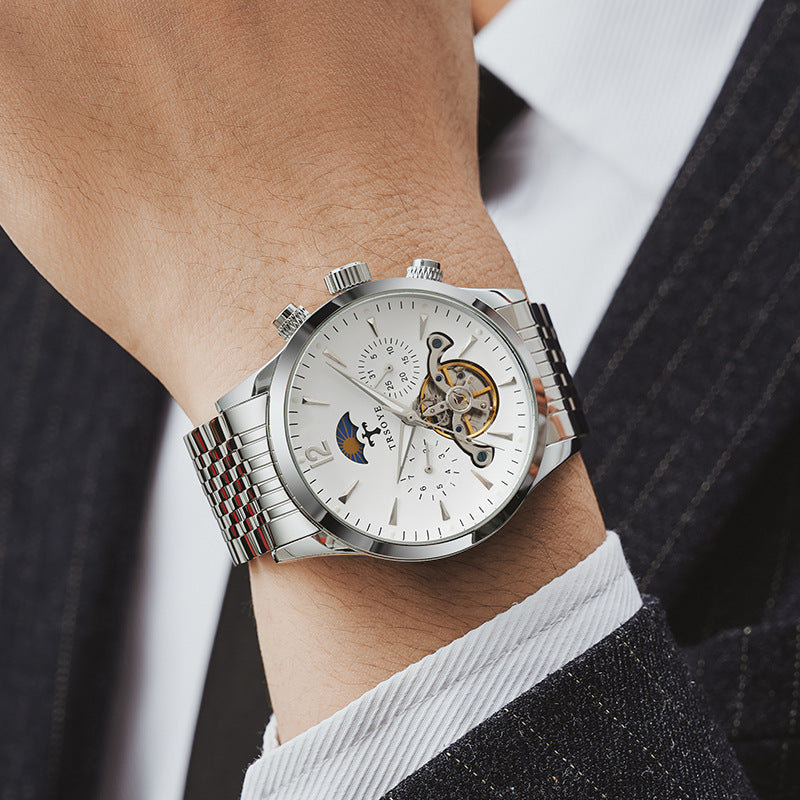 Men's Automatic Watch Stylish Versatile Waterproof Luminous Mechanical Watches