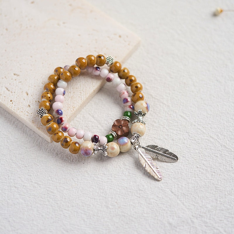 Hand-woven Ceramic Artistic Ethnic Style Couple Bracelets