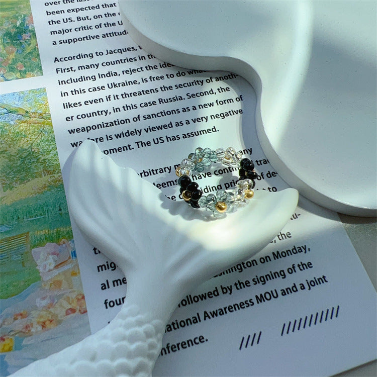 Flower Personality Temperament Design Index Finger Rings