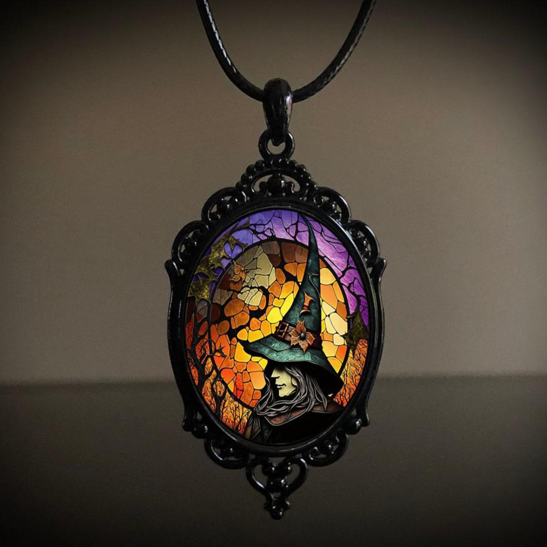 Billion Retro Gothic Crow Cross Witch Necklaces