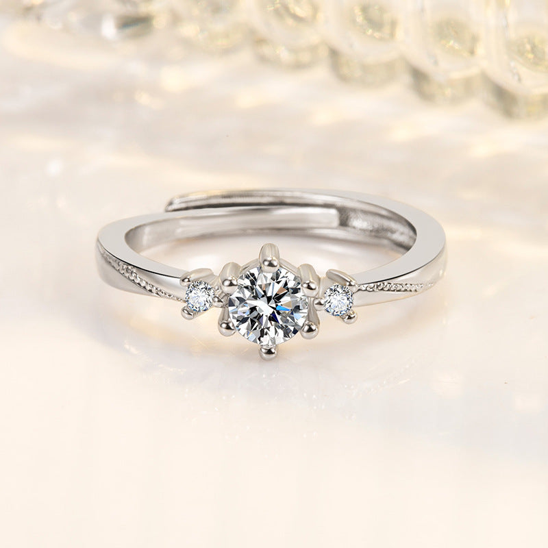 Women's & Men's First Sight Couple Imitation Moissanite Proposal Rings