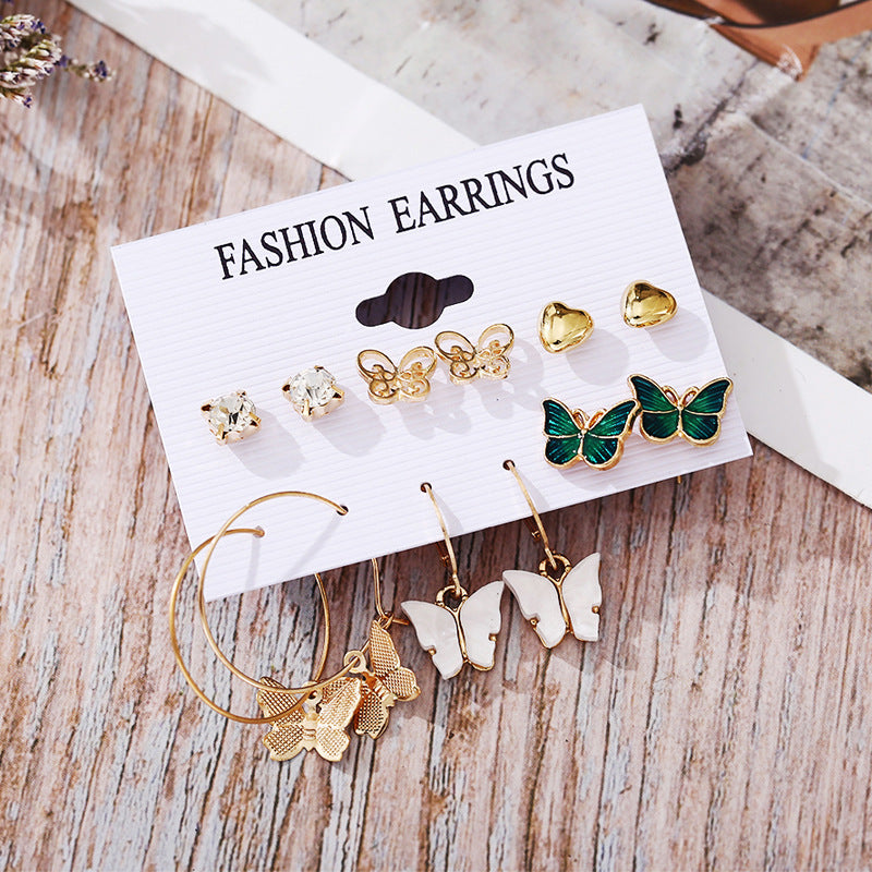 Suit Pairs Of Creative Simple Acrylic Earrings