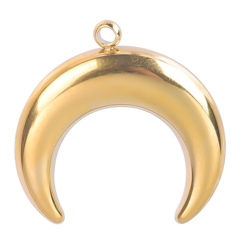 Sier Golden Crescent Titanium Steel Colorful Pendants