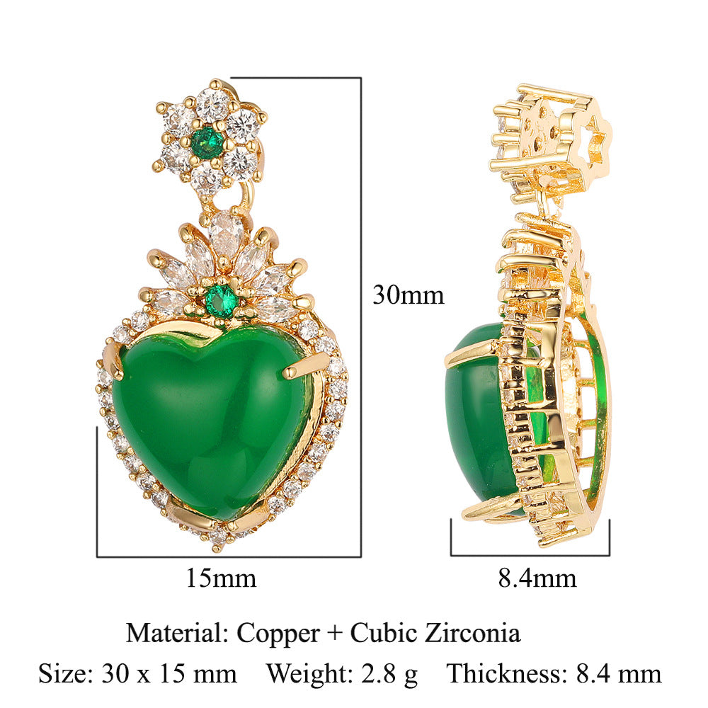 Cut Zircon Vintage Water Drop Oval Necklaces