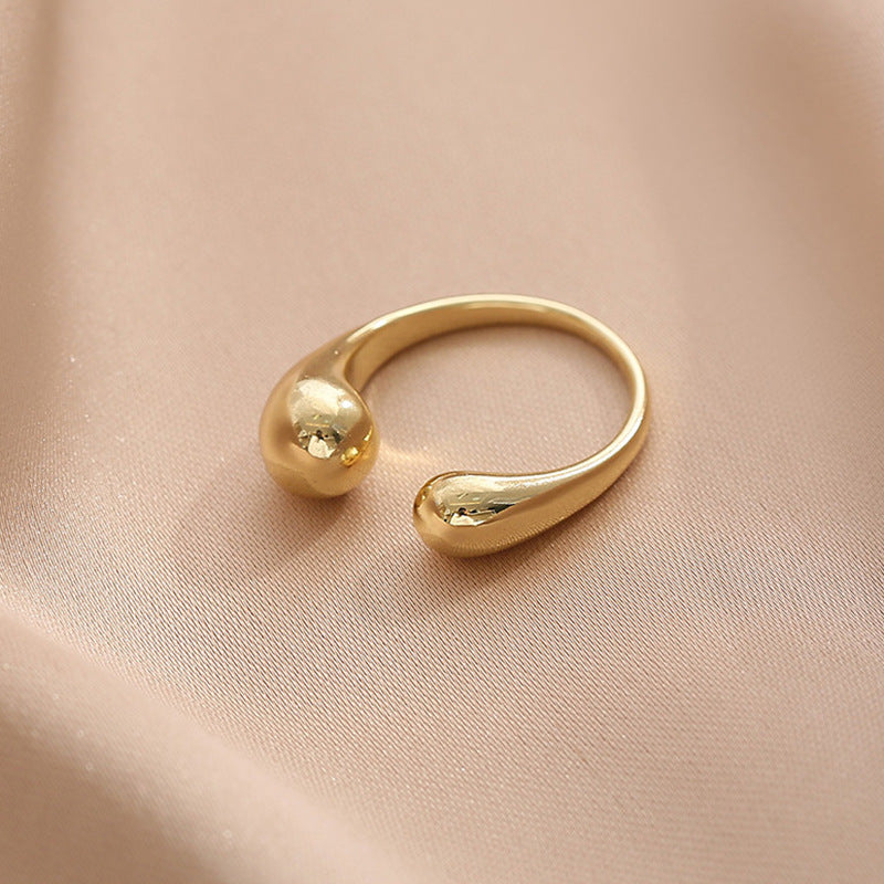 Open Hollow Zircon Butterfly Love Heart-shaped Rings