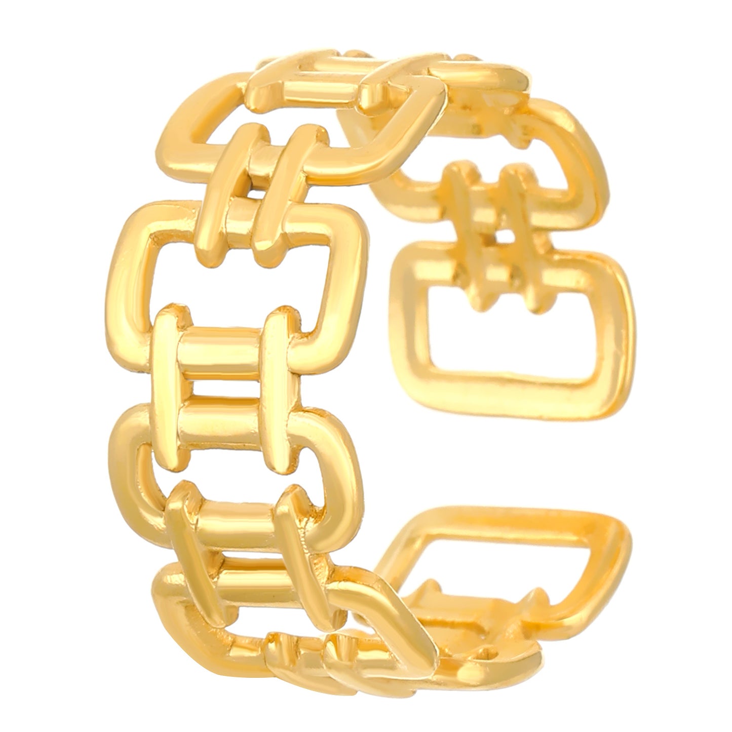 Advanced Exaggerated Stainless Steel Female Flower Rings