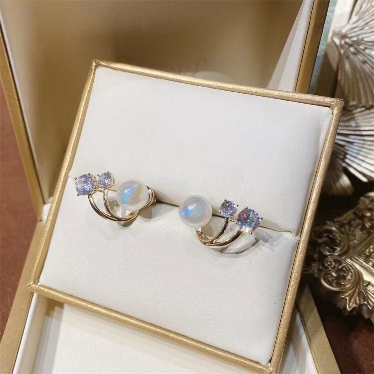 Women's Hot Mermaid Pearl Rhinestone Trendy Earrings