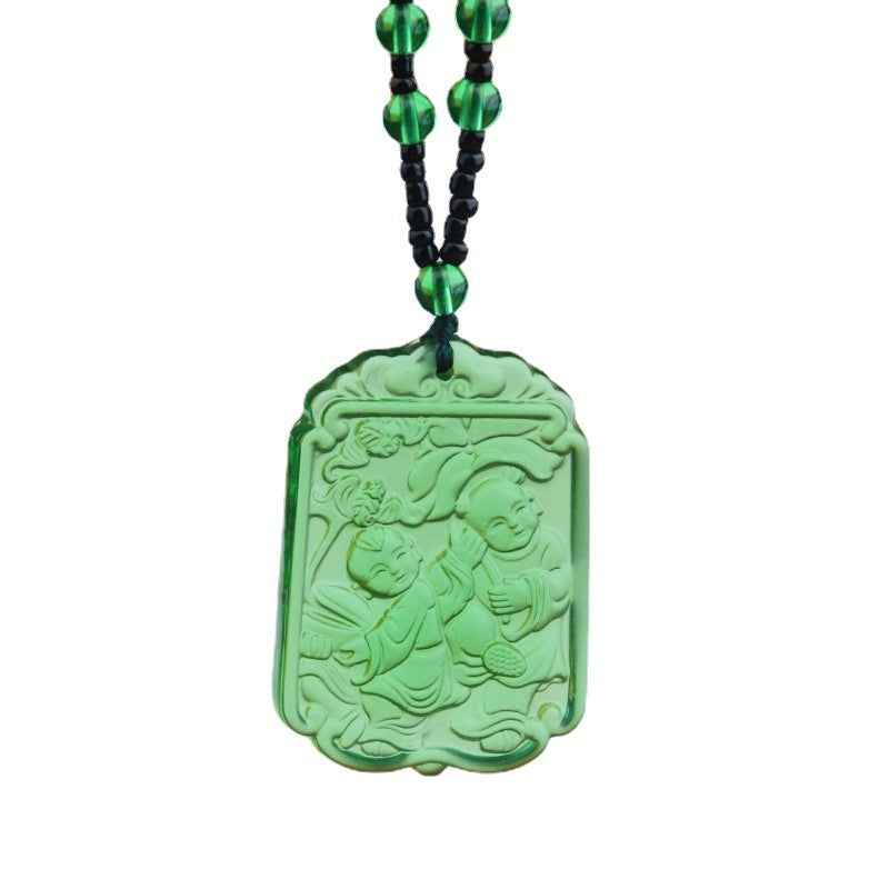Women's & Men's Live Broadcast Two Buddha Temple Knot Necklaces