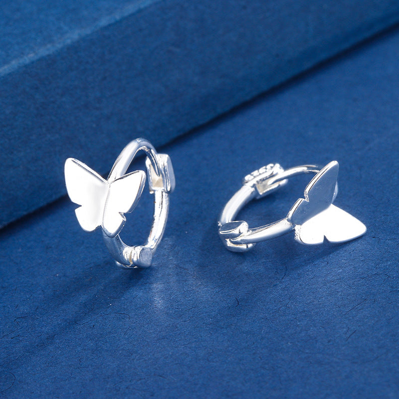 Three-dimensional Butterfly Super Cute Sweet Glossy Earrings
