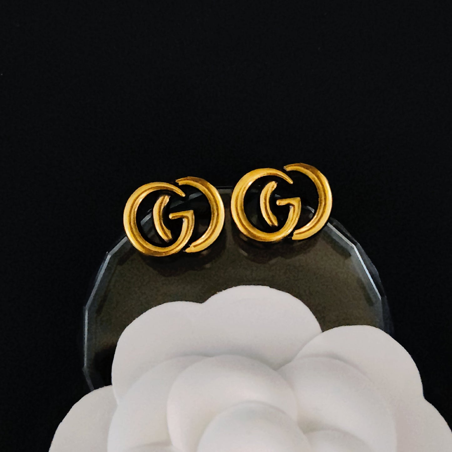 Women's & Men's Quality Collection Trending Rhinestone Letters Sier Earrings