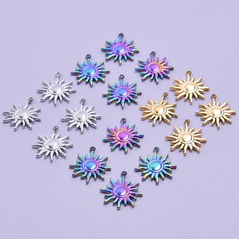 Steel Color Sun Titanium Colorful Metal Pendants