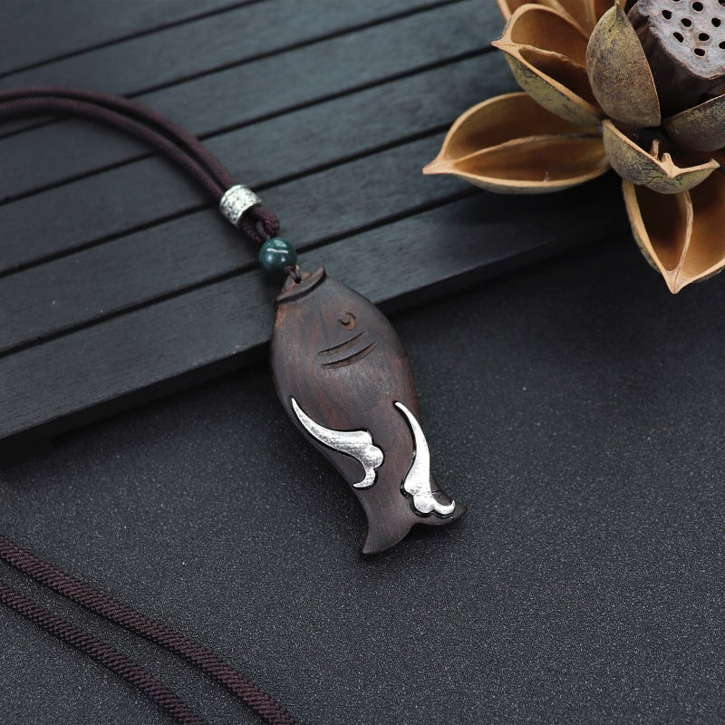 Women's Simple Zen Sweater Chain Cotton Linen Pendants