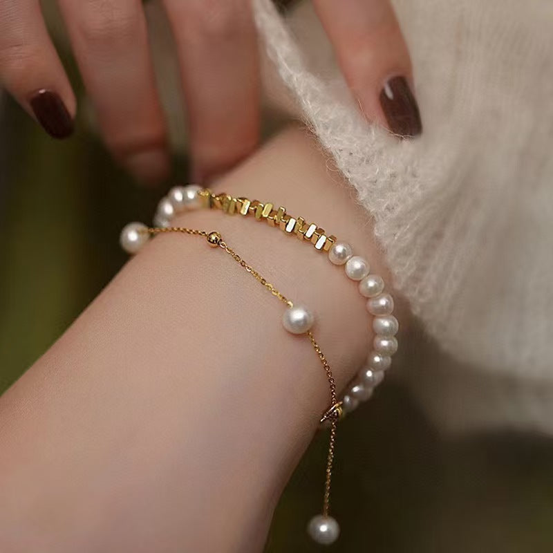 Broken Sier Natural Freshwater Pearl Niche High-grade Beaded Bracelets