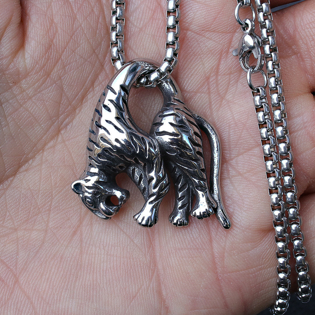 Men's Vintage Cross Ghost Head Titanium Fashion Necklaces