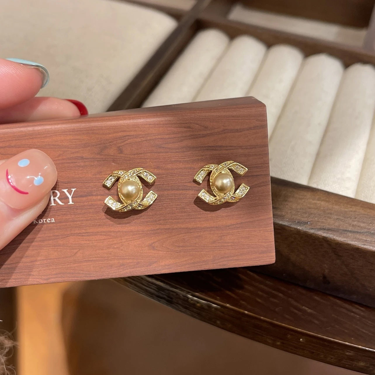 Cross Pearl Sier Needle Special Interest Light Luxury Earrings