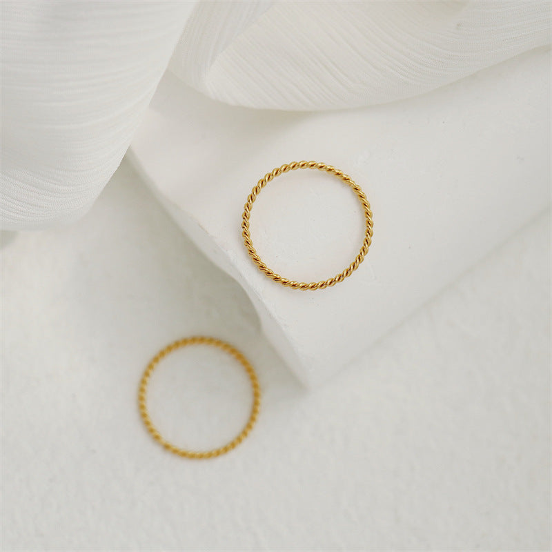 Twist Korean Style Simple Gold Plated Index Finger Rings
