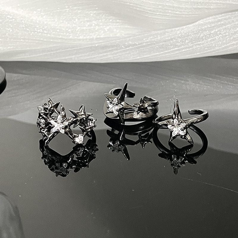 Women's Asterism Dark Personalized Minority Design Sense Dopamine Rings