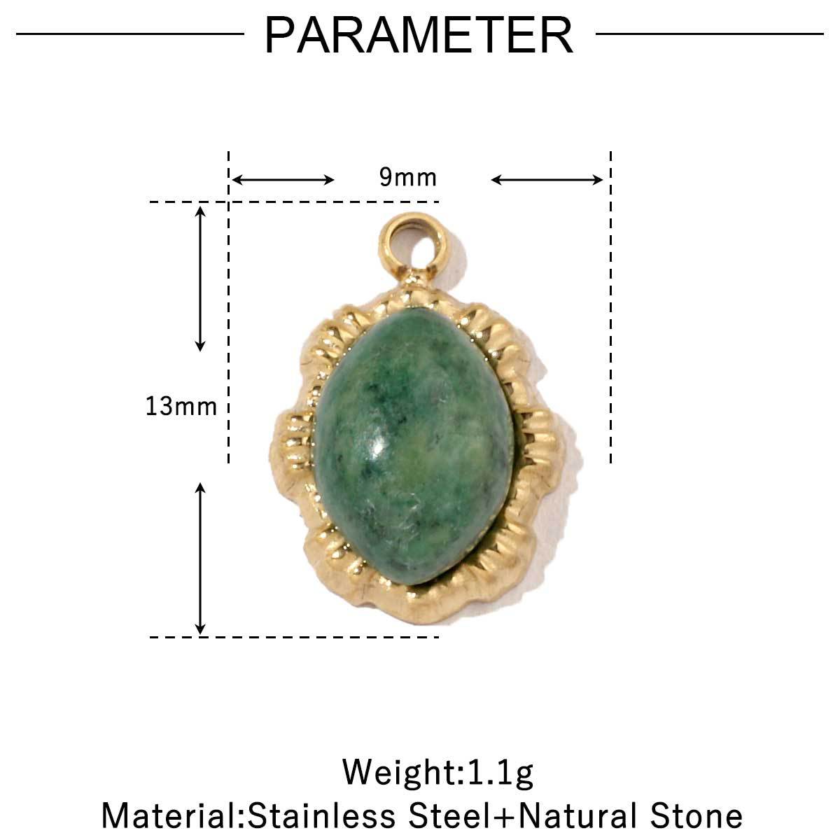Women's Sun Natural Stone Titanium Steel Gold White Shell Pendants