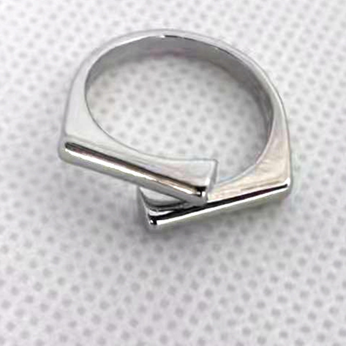 Geometric Glossy Cross Fashion Personalized Opening Rings