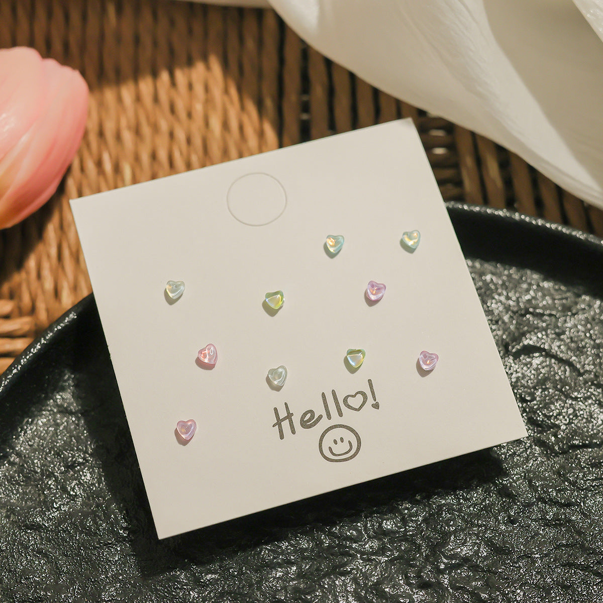 Super Shiny Laser Colorful Small Ear Rings