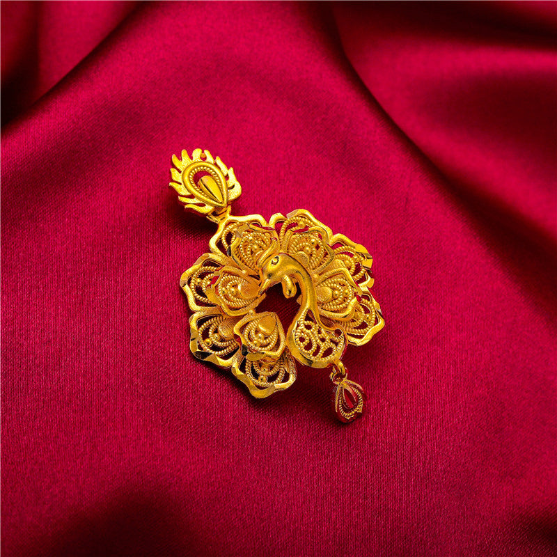 Brass Gold-plated Gourd Water Drop Abacus Pendants