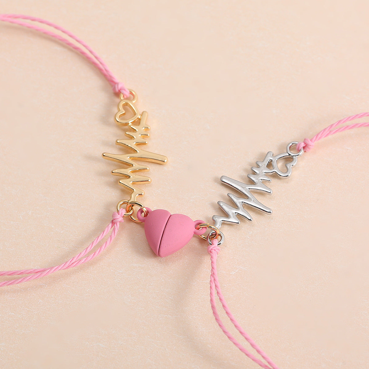 Suit Weaving In Black White Love Bracelets