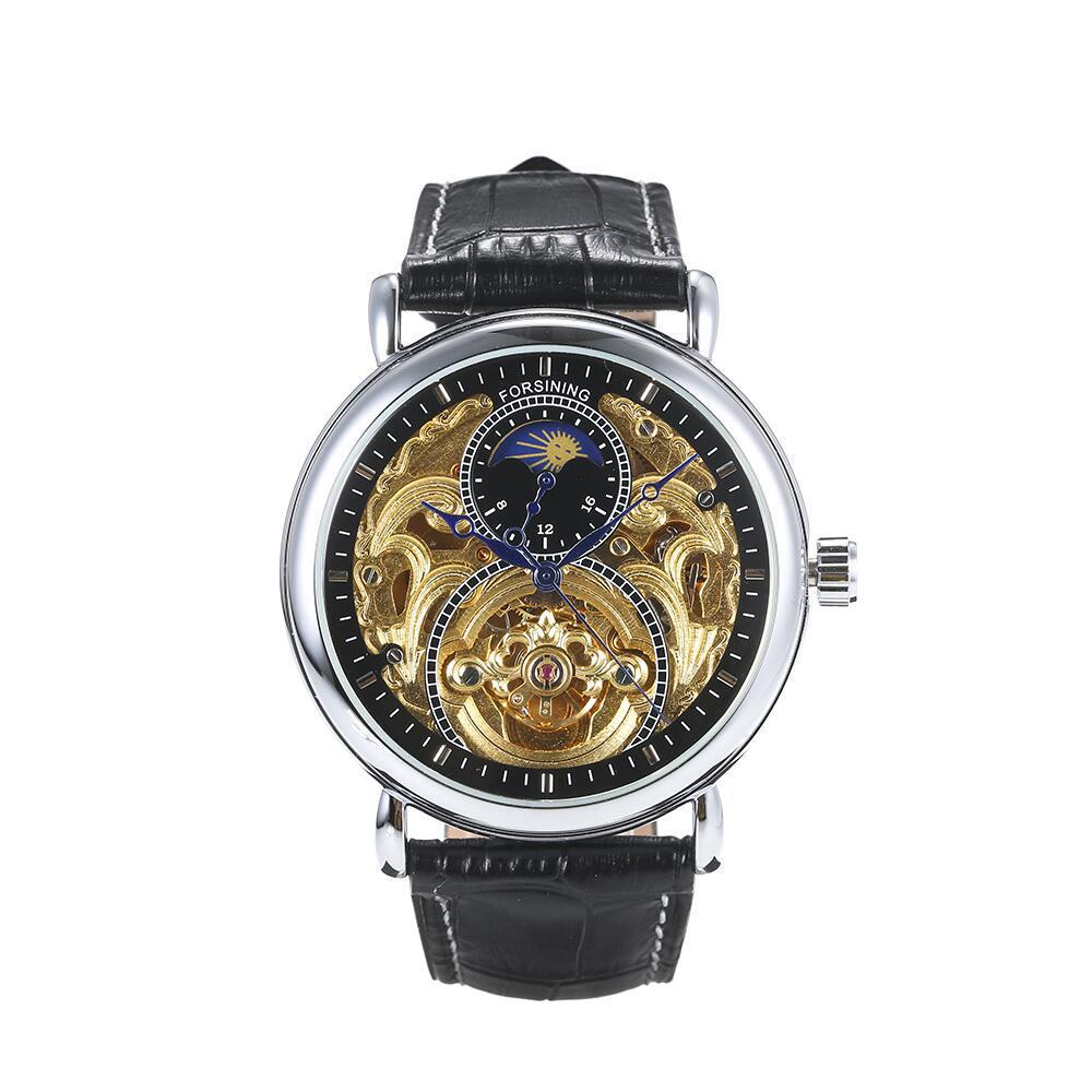 Men's Fashion Transparent Bottom Automatic Watch Casual Mechanical Watches