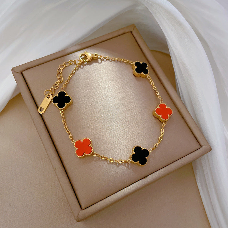 Women's High Version Lucky Four-leaf Grass Light Luxury Bracelets