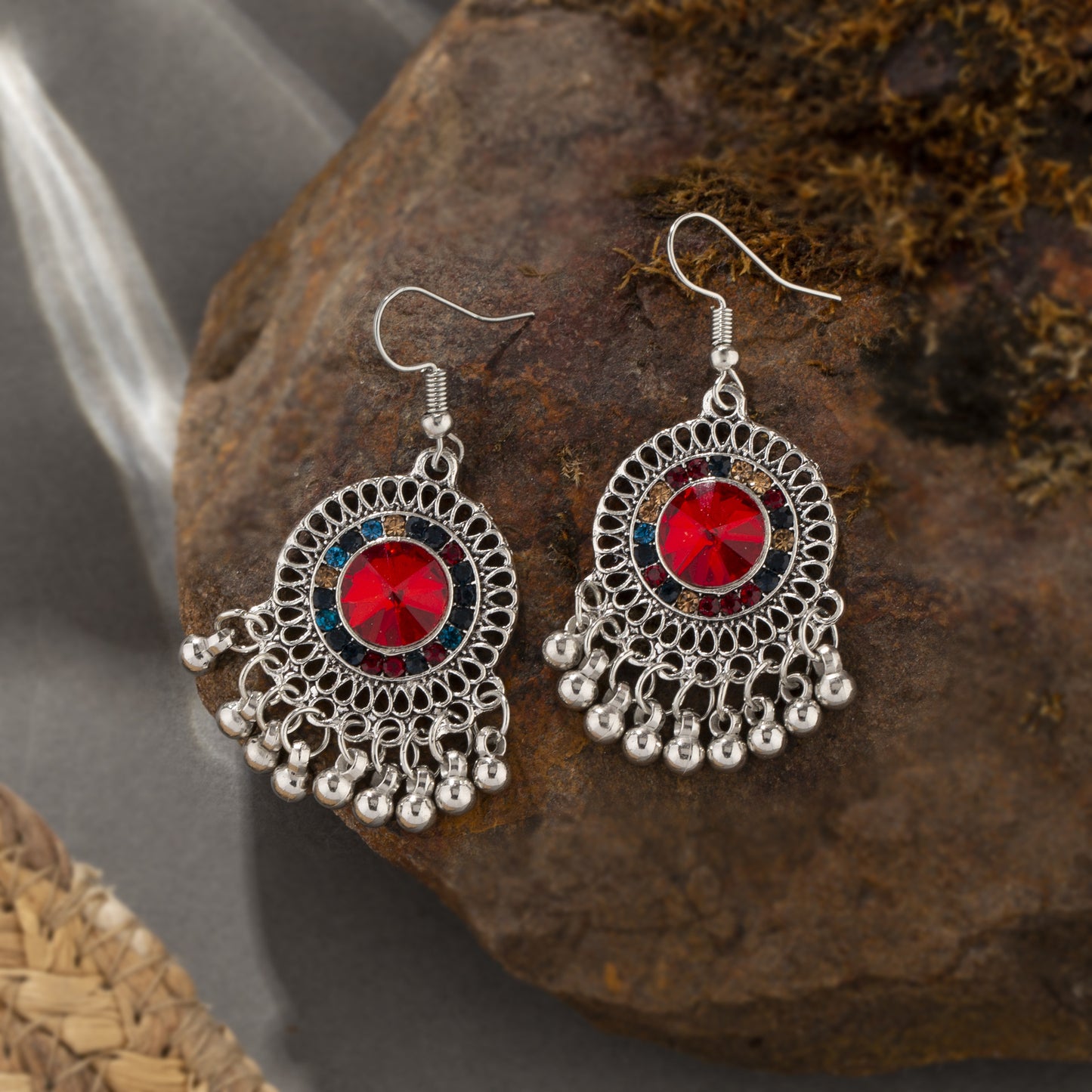 Women's Indian Style Ornament Bohemian Tassel Bell Earrings