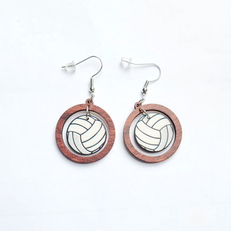 Super Bowl Sports Football World Cup Baseball Earrings