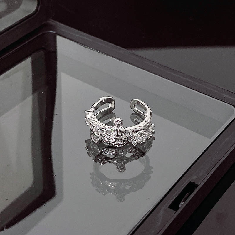 Saturn Open Female Temperamental Cold Style Rings