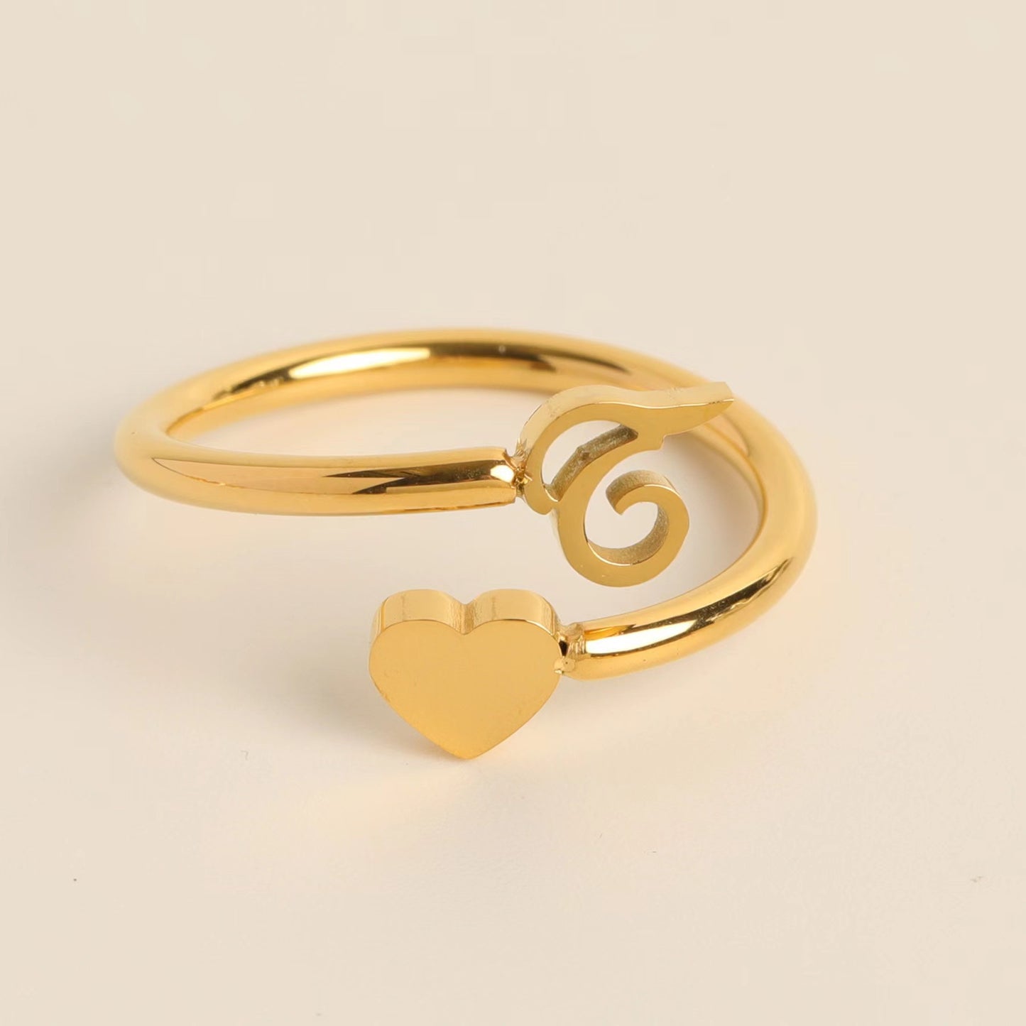 Three-dimensional Love Little Finger Open Adjustable Rings