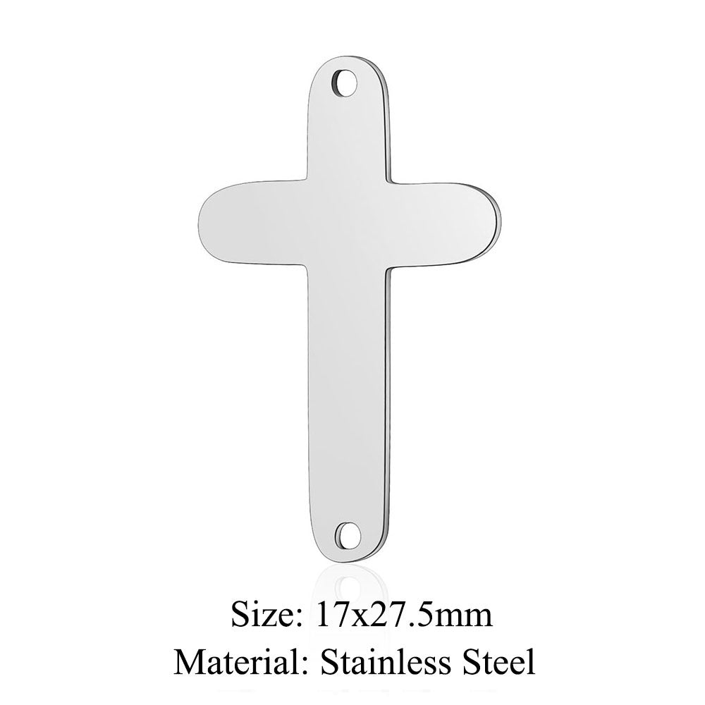 Titanium Steel Hollow Cross Crown Holy Device Pendants