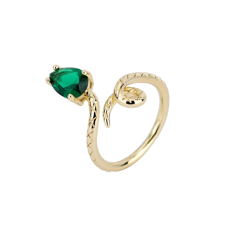Sterling Sier Snake Fashion Personalized Hip Hop Rings