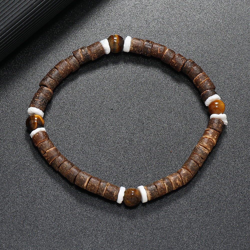 Ornament Simple Coconut Shell Natural Turquoise Bracelets