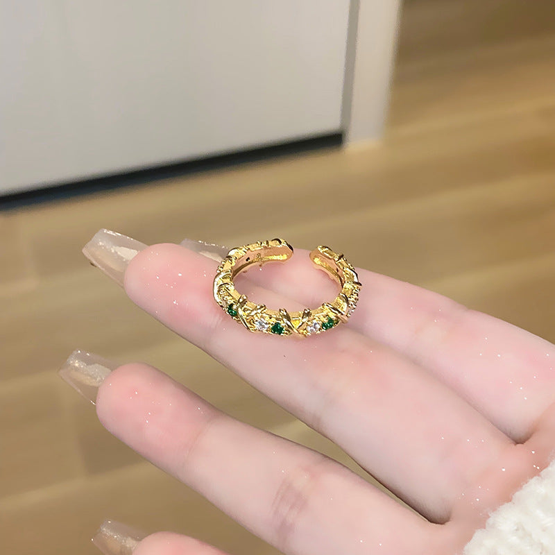 Women's Retro Affordable Luxury Cross Kaleidoscope Colorful Rings