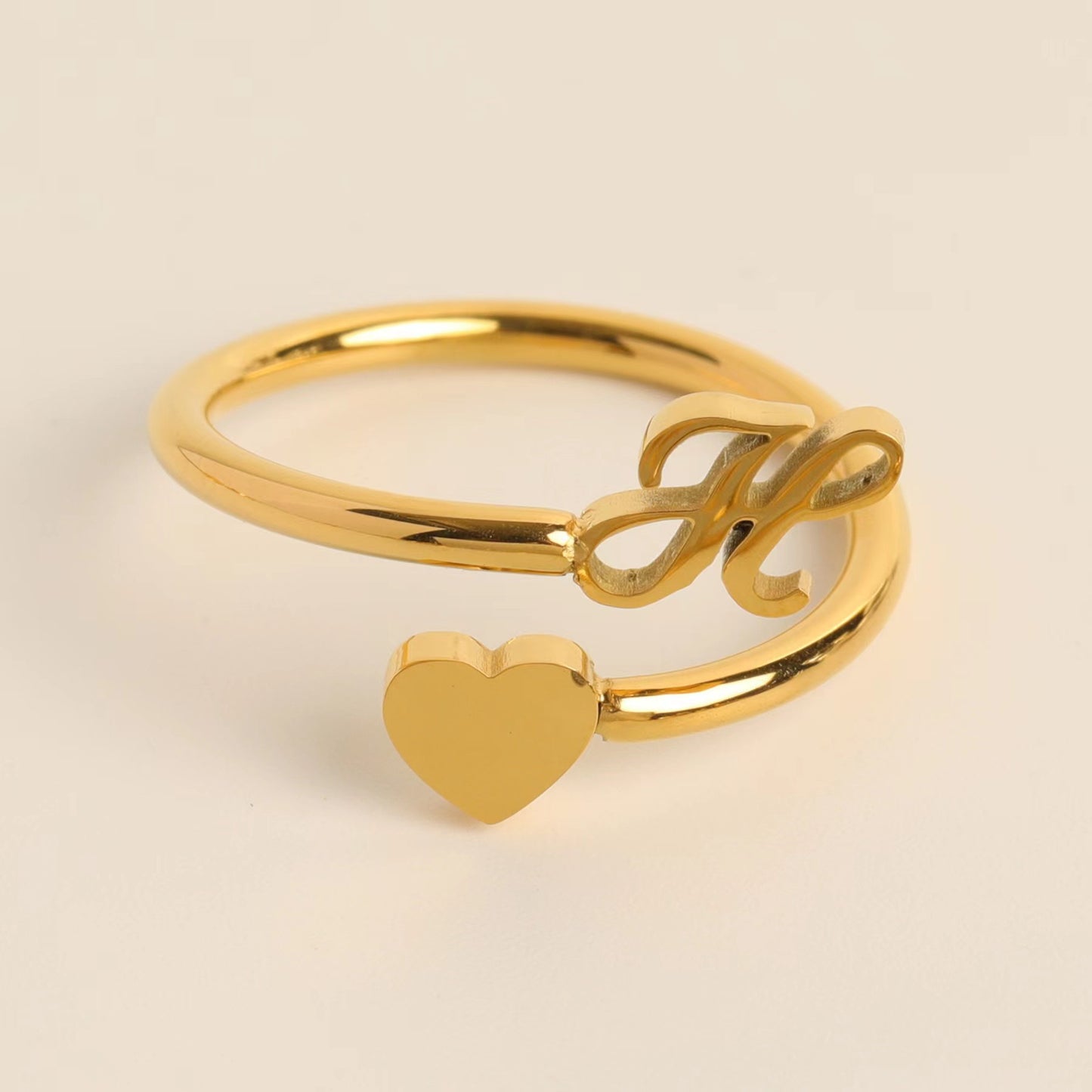 Three-dimensional Love Little Finger Open Adjustable Rings