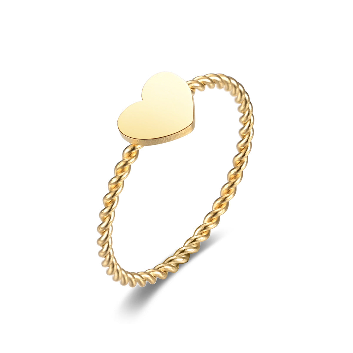Women's Fine Hemp Rope Winding Love Small Rings